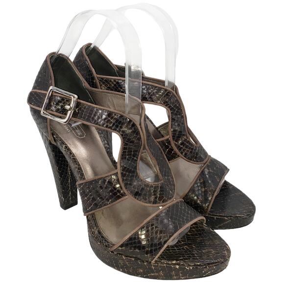 Coach Daylan Snakeskin Heels size 7B - Picture 1 of 16